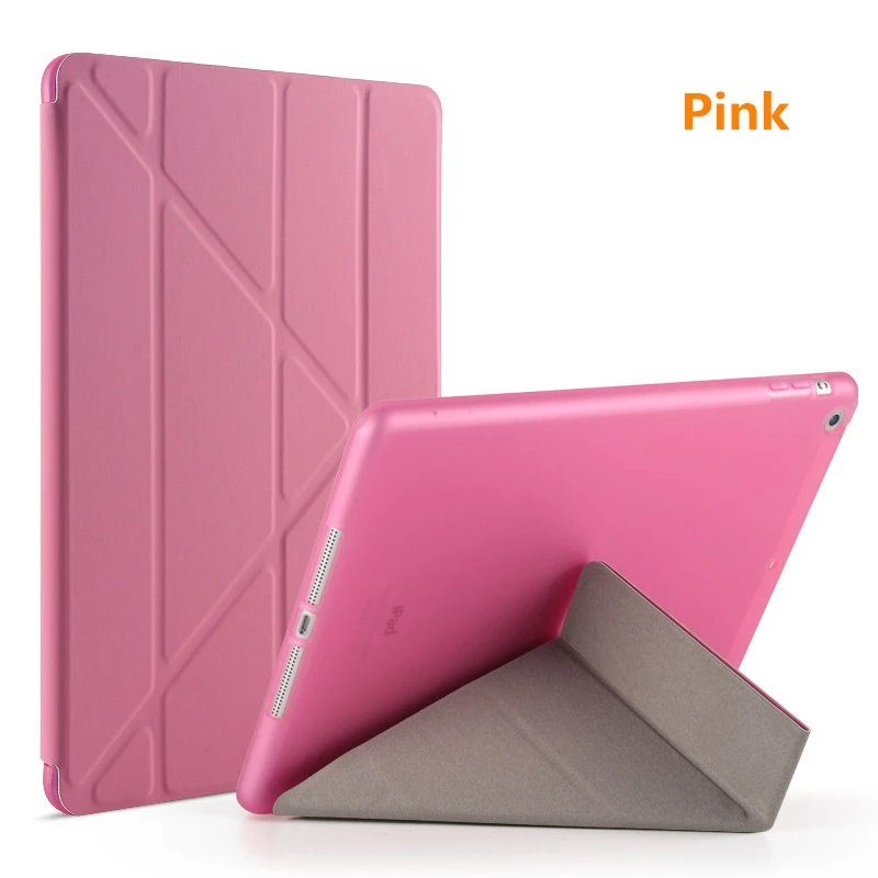 Pink Чехол для ipad air Flip Stand Case для ipad 6 9,7 дюймов PU полный ударопрочный для ipad air 2 смарт-чехол для ipad air Case - Цвет: Pink