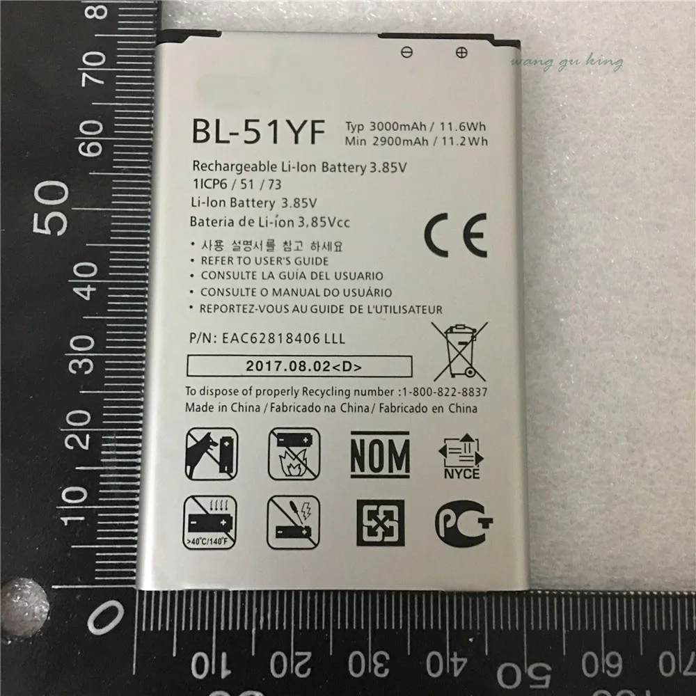 Новый 100% BL-51YF телефон Батарея для LG G4 H815 H818 H810 VS999 F500 реальные 3000 мАч Высокое