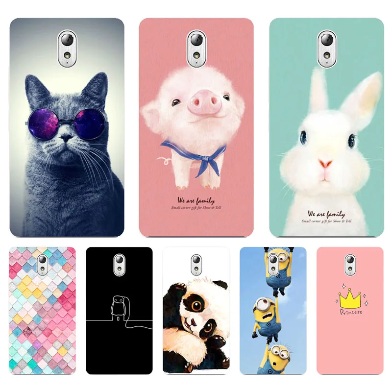 Lenovo vibe p1m Case Silicon Painted animals Painting Soft TPU Back Cover for p1ma40 protect Phone cases shell |