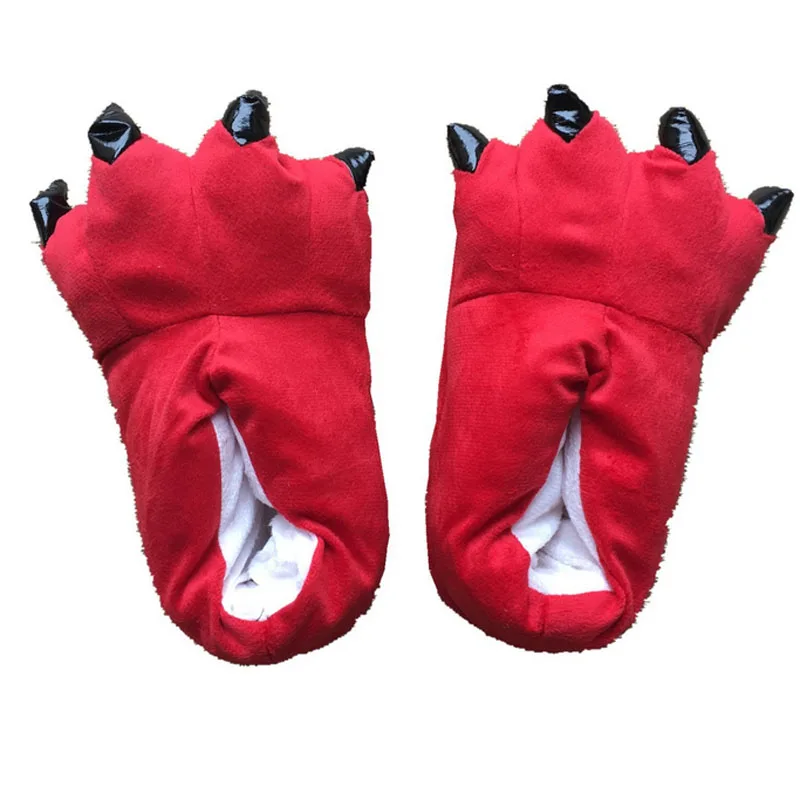 NORIVIIQ Hallowee Winter Sneaker Cute Funny Animal Paw Slippers Monster Claw Cartoon Slipper Warm Soft Plush Indoor Shoes | Тематическая