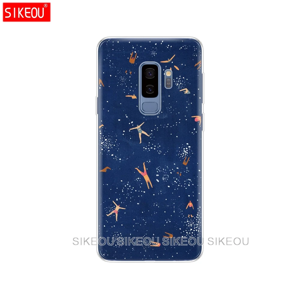 Силиконовый чехол для Samsung Galaxy S9 S8 S7 S6 edge S5 S4 S3 PLUS телефона летнее небо