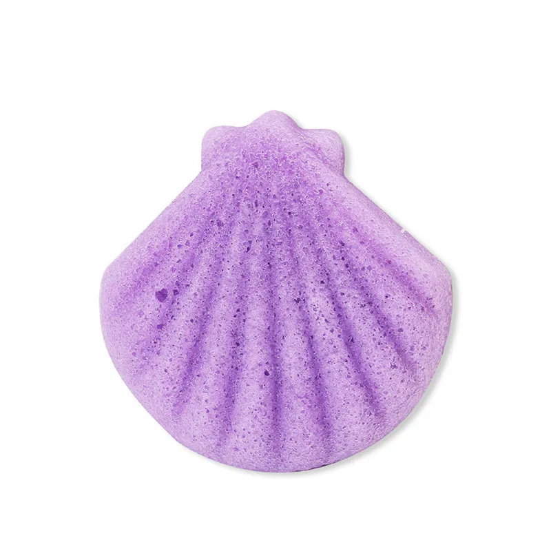09 Scallop мультфильм форма отшелушиватель очистка Konjac Губка натуральный аморфофаллюс коньяк слоеное лицо мойка Чистка спонж для макияжа Konjac Губка унисекс - Цвет: 09