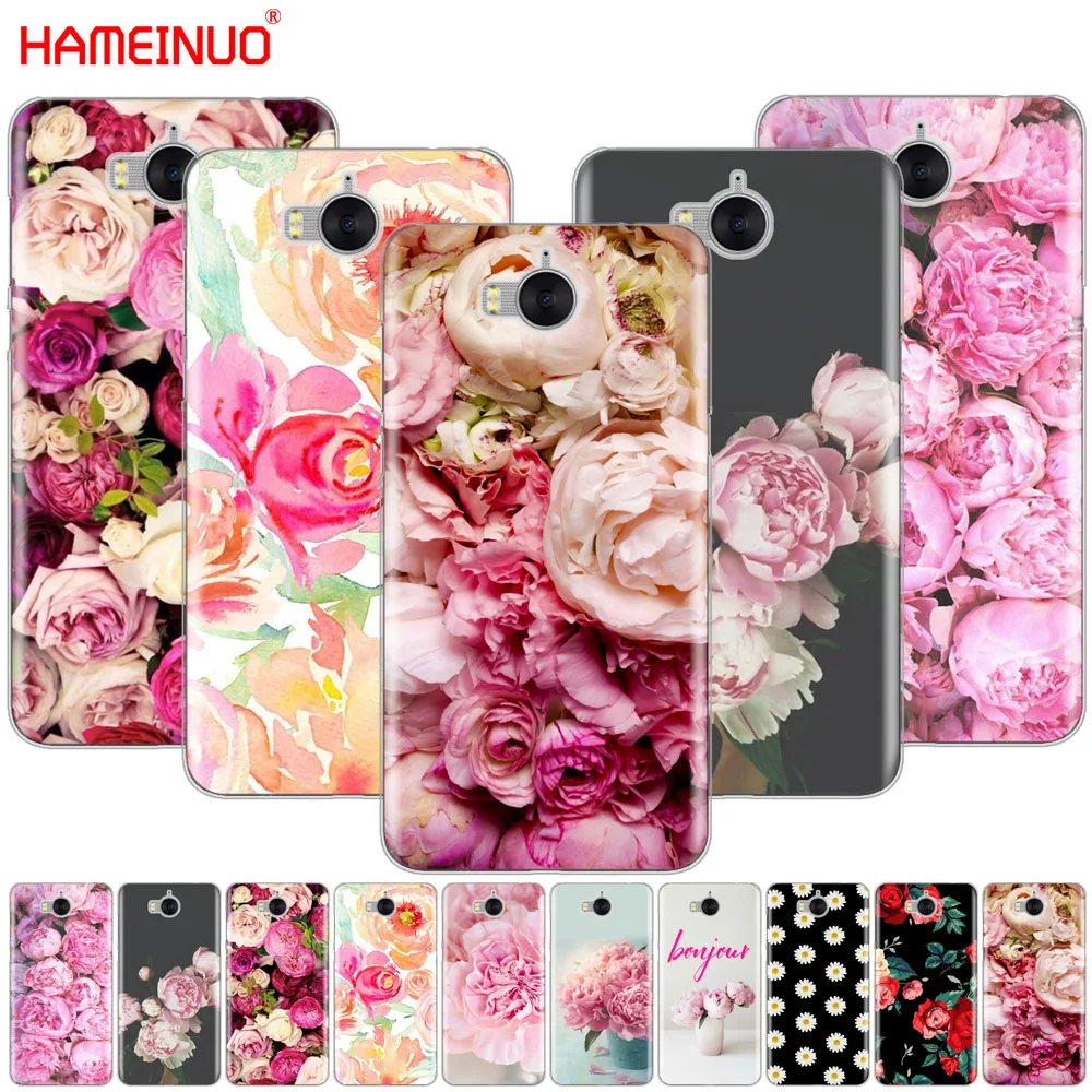 HAMEINUO цветок розовый пион сотовый телефон чехол для huawei honor 3C 4X 4C 5C 5X 6 7 Y3 Y6 Y5 2 II Y560