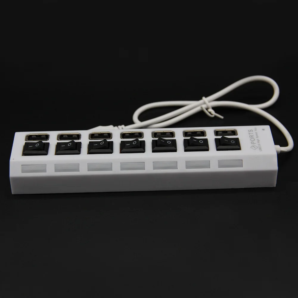 Высокое качество супер скорость 7 портов концентратор USB светодиодный индикатор 5