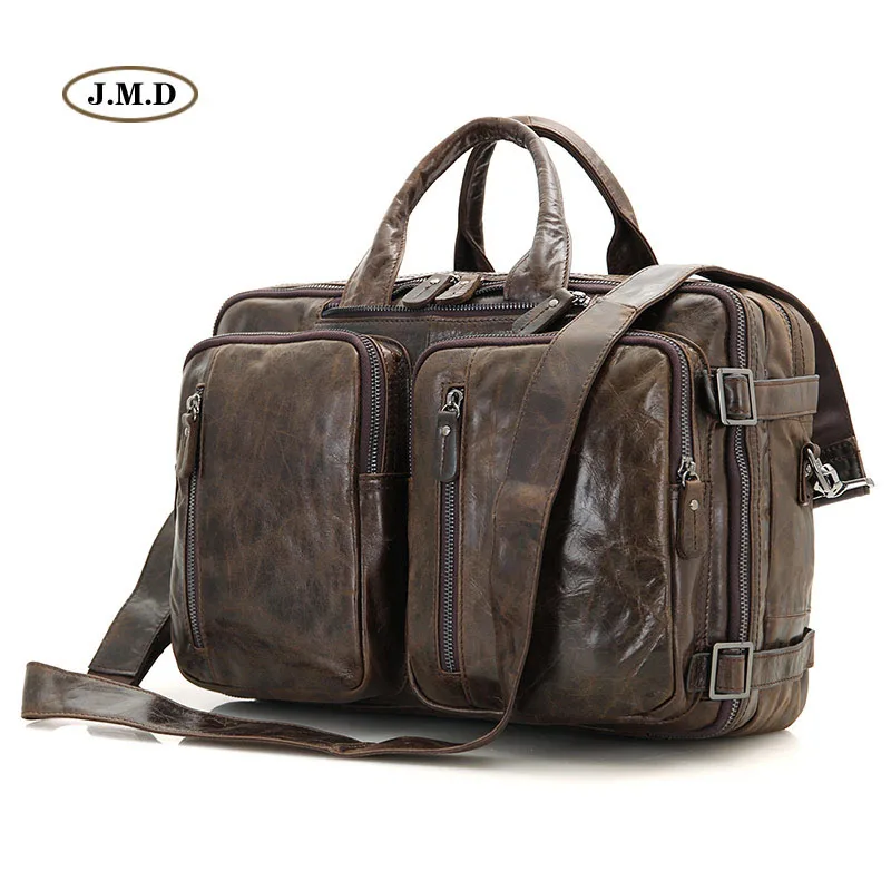 Новая стильная натуральная винтажная кожаная мужская сумка для ноутбука