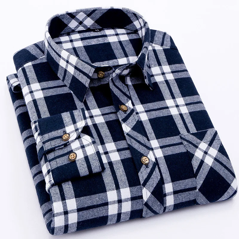 Мужская Фланелевая рубашка с длинным рукавом camiseta masculina chemise homme Повседневная