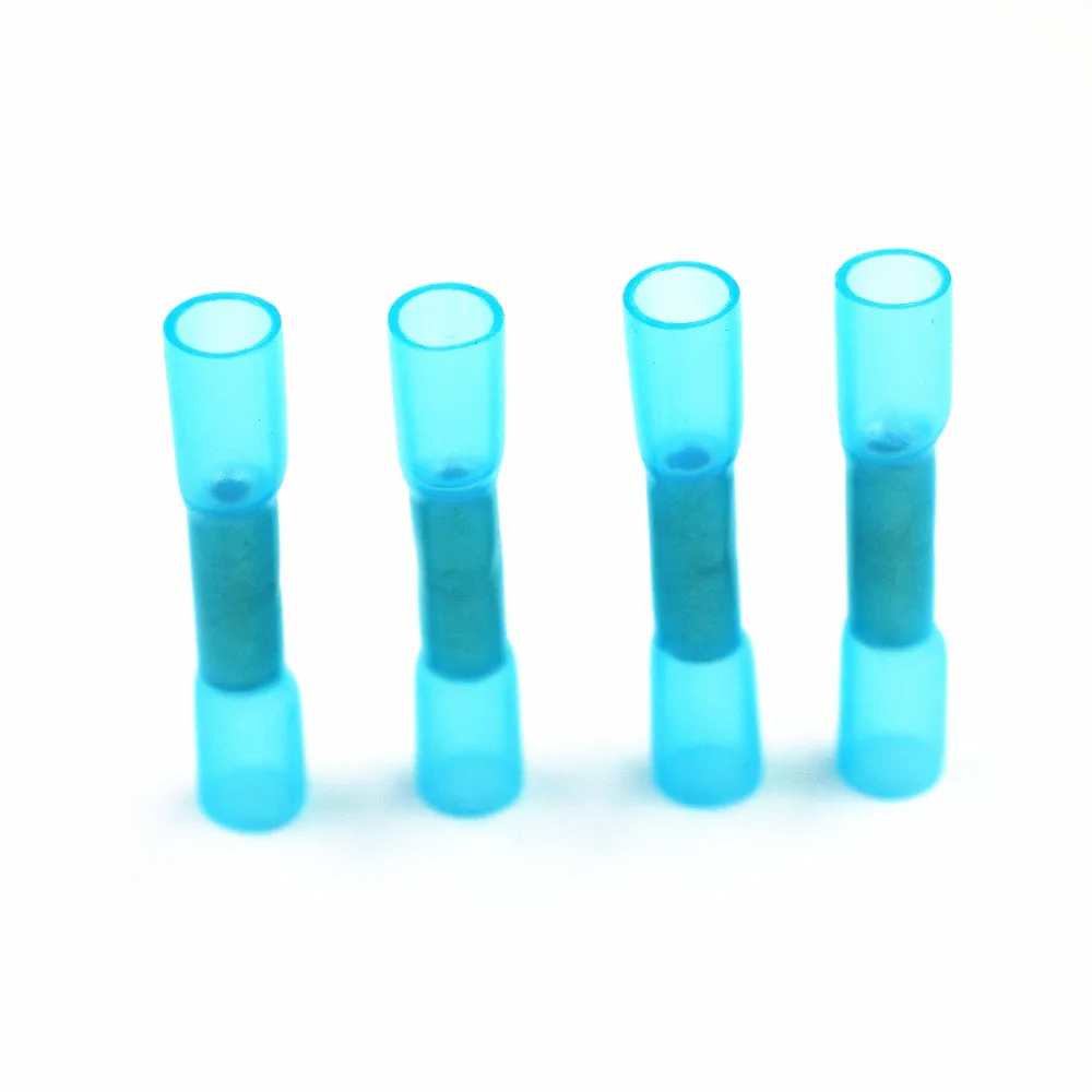 20 шт. синий 16-14 AWG термоусадочный соединитель для обжима стыковой проволоки электрические клеммы 1,5-2, 5 мм2 быстроразъемный соединитель BHT2