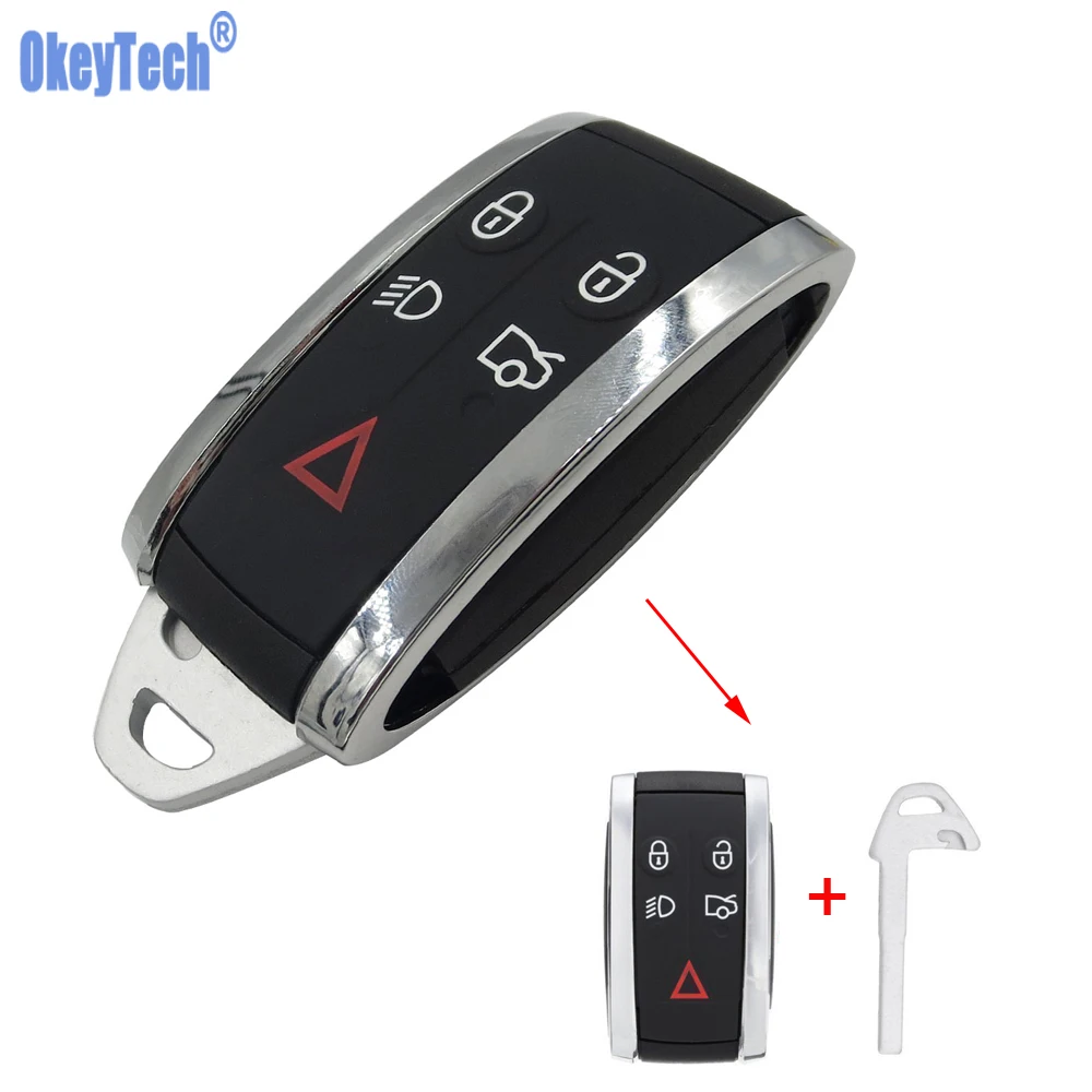OkeyTech для Land Rover Range Jaguar XF XK XKR X Тип S 2007 2012 5 Кнопка дистанционного ключа автомобиля