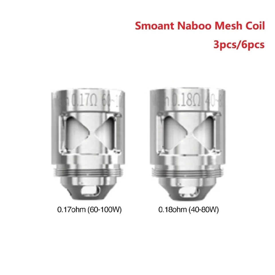 Оригинальный 3 6 шт Smoant Naboo сетка катушка 0.17ohm 0.18ohm Двойная 0.12ohm для распылитель