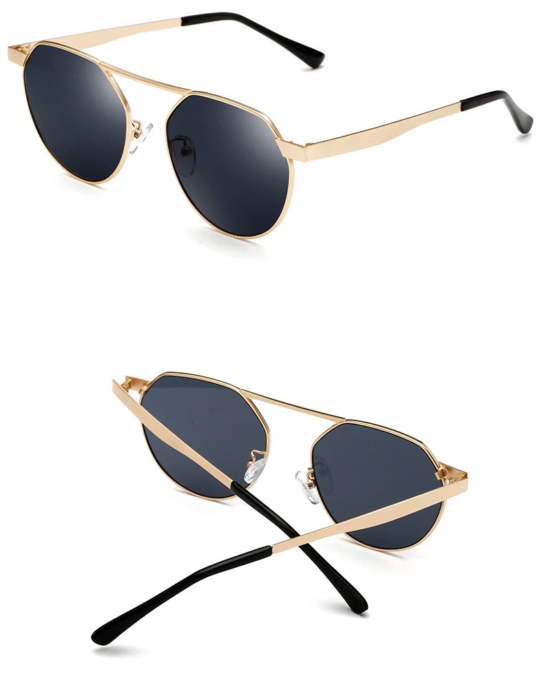 VictoryLip Round Flat Top Sunglasses Women 2017 Cool New Fashion Brand Designer UV400 Sun Glasses Female Metal Frame | Аксессуары для