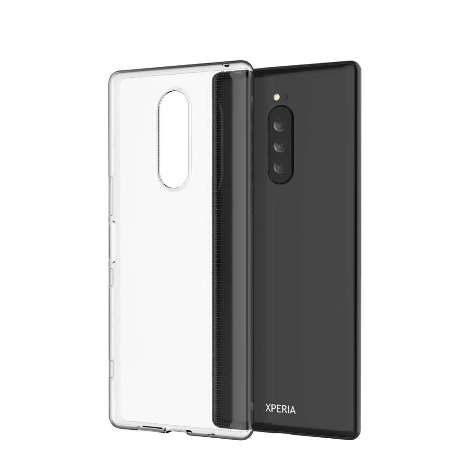 Тонкий прозрачный мягкий ТПУ чехол для Sony Xperia 1 10 Plus L1 L2 L3 XZ3 XZ2 XZ1 XZs Premium XA XA1 XA2