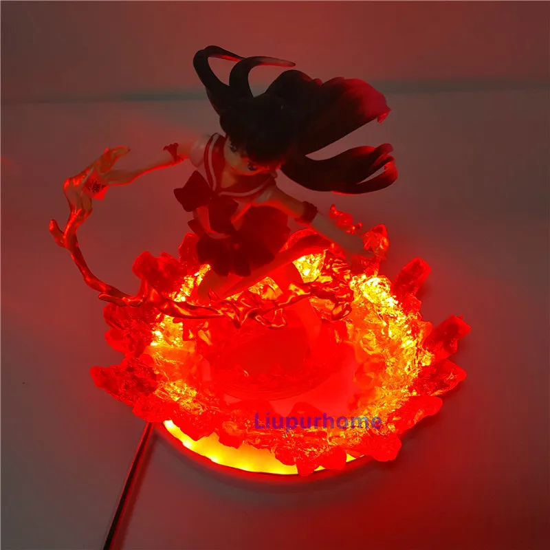 Sailor Mars Hino Rei Led 3D ночной Светильник настольная лампа аниме фигурка Lampara с пультом