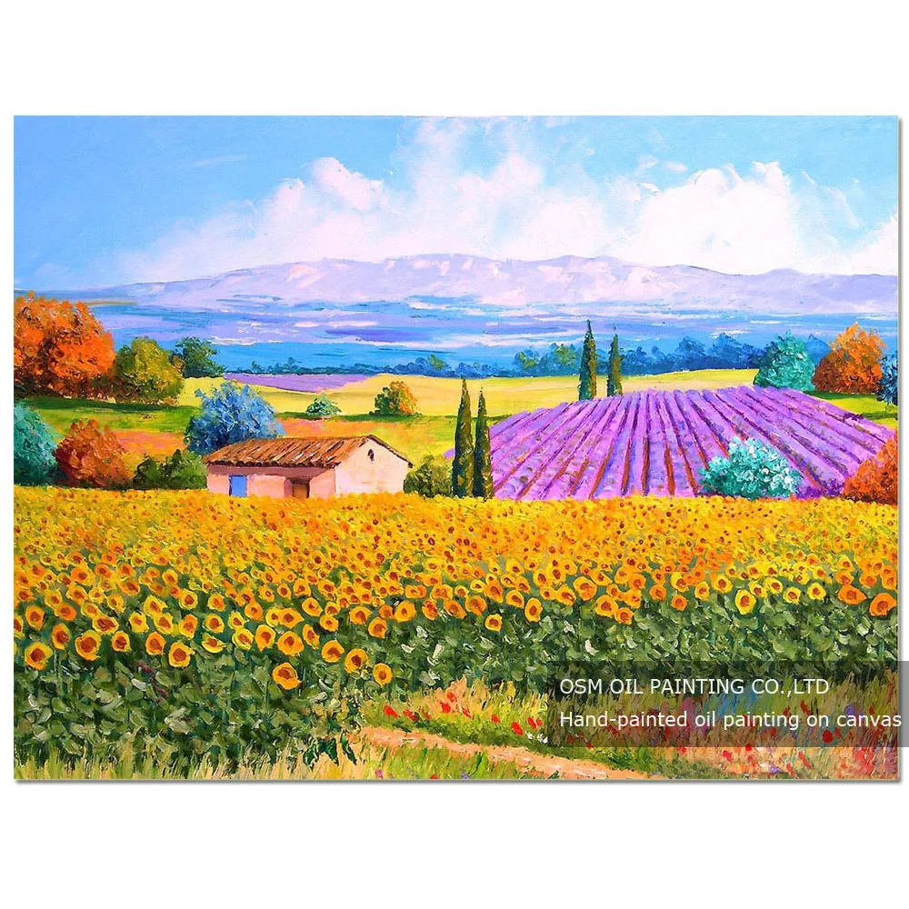 Бесплатная доставка художественная ручная роспись готовая Красивая весенняя