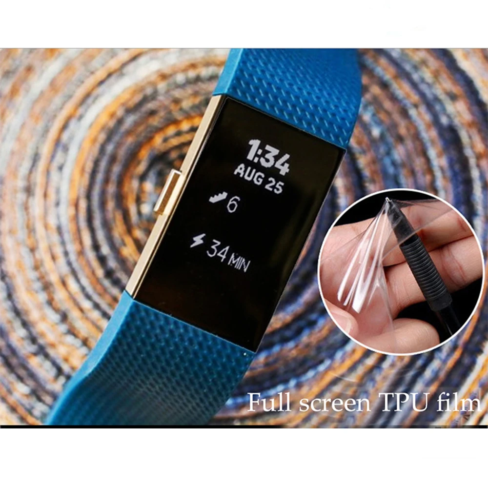 1/2/5/6 pcs Anti-scratch Ultra Clear Protective Film Guard For Fitbit Charge 2 Wristband Full Screen Protector Cover | Наручные часы