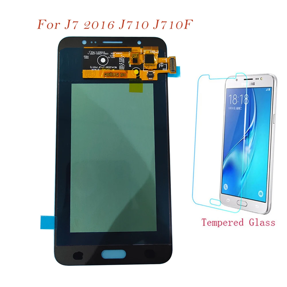 OLED ЖК экран для Samsung Galaxy J7 2016 J710 J710F J710M сенсорный дигитайзер дисплей TFT|Экраны