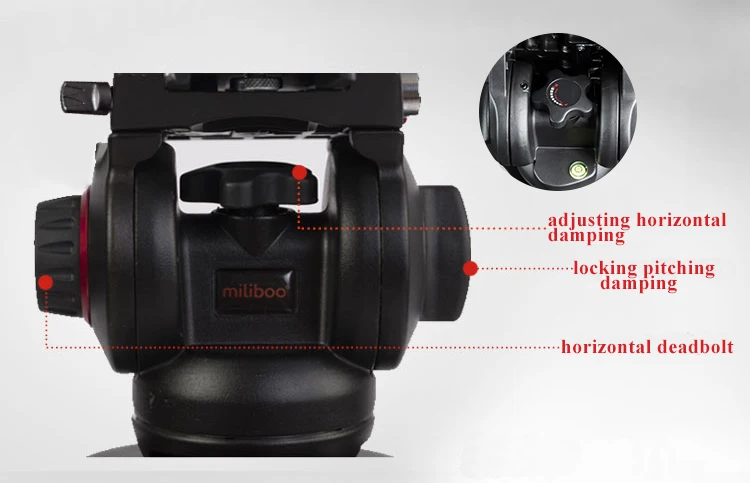 Miliboo Портативный штатив MTT609A/B алюминий/углеродное волокно профессиональная видеокамера штатив VS manfrotto штатив сверхмощный 15 кг