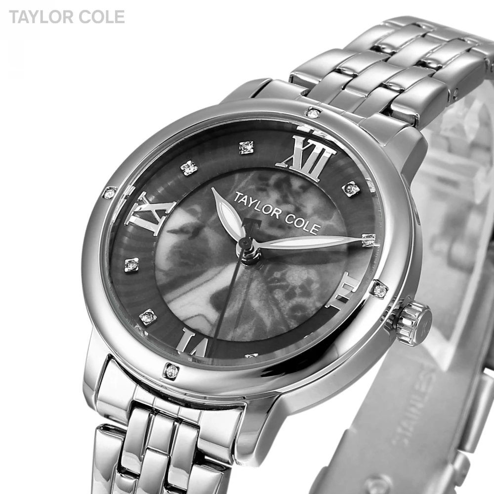 Женские кварцевые часы Taylor Cole из нержавеющей стали с ремешком подарок/TC128|wristwatch