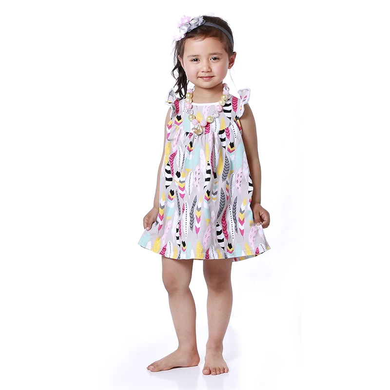 Girls Clothes Wholesale Colorful Cartoon Chicken Dress Summer Kids 2017 Kaiya Toddler | Детская одежда и обувь