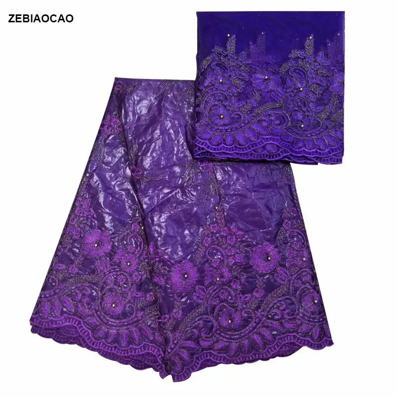 ZEBIAOCAO 2020 Африканский tissu bazin riche ткань brode с 2Yds французский Тюль Кружева для шарфа