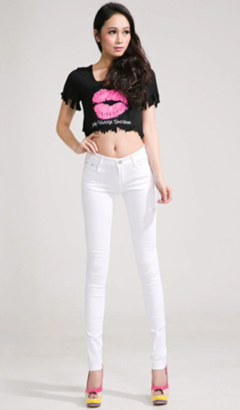 Модные женские пикантные Однотонные эластичные облегающие узкие брюки-карандаш