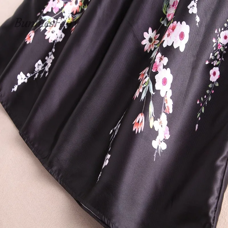 Винтажная черная Макси юбка с цветочным принтом 2020 см|black maxi skirt|designer skirtsmaxi skirt |