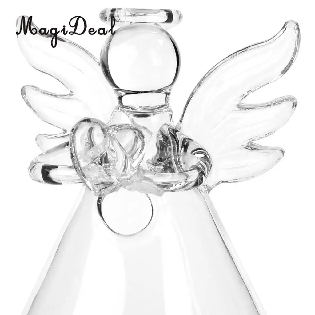 MagiDeal Handmade Angel Clear Glass Wall Hanging Vase Bottle for Plant Flower Bedroom Living Room Office Home Decor Friends Gift | Дом и сад