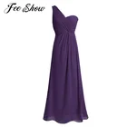 Платье подружки невесты длинное торжественное платье для женщин, элегантные, а-образные, фиолетовое платье без бретелек Vestidos женское платье из шифона в готическом стиле, Свадебная вечеринка, платье