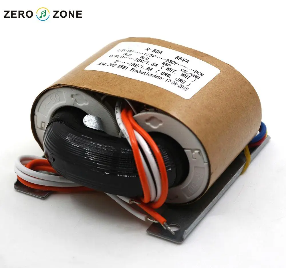 ZEROZONE 65W R-CORE Transformer for audio DAC/ PSU AC115V / 230V 18V + | Электроника