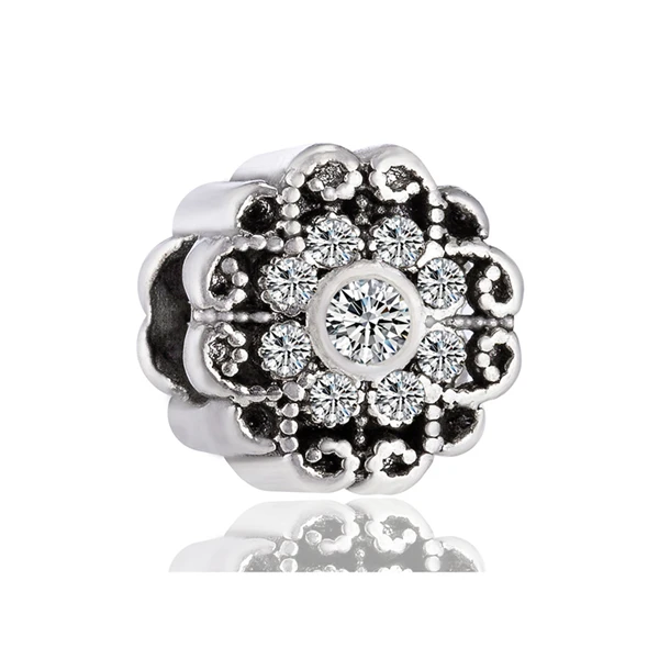 Fit Pandora Браслеты и браслеты для женщин DIY шляпа Улитка Кролик Цветы талисман Микки бусины вечерние ювелирные изделия аксессуары - Цвет: as picture