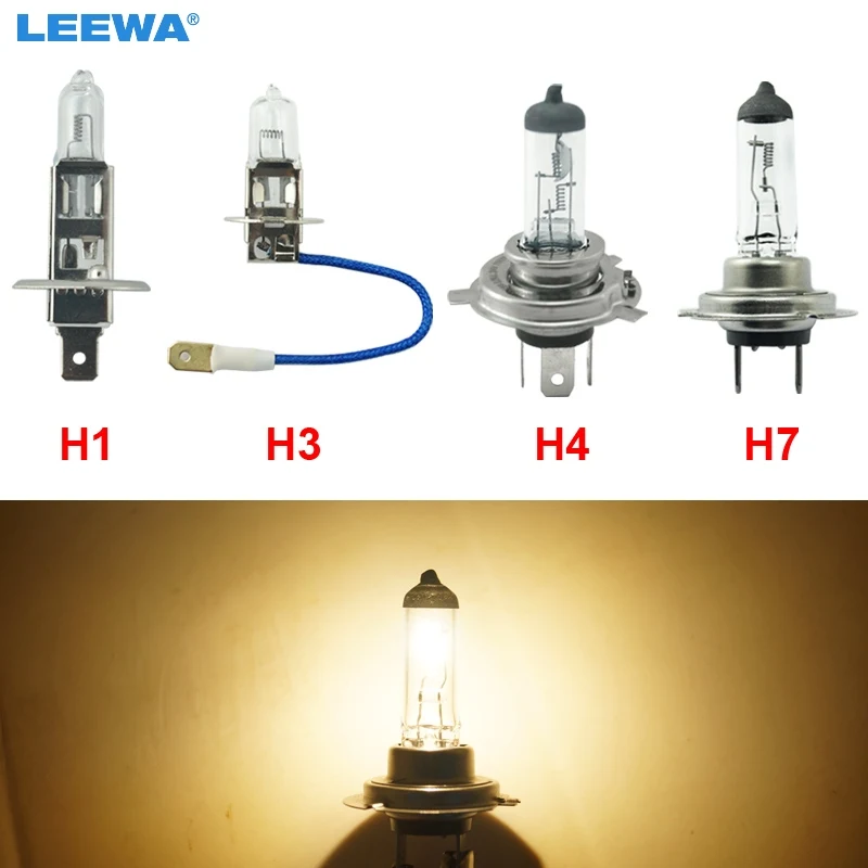 LEEWA 30 шт. теплый белый свет Авто H1/H3/H4/H7 24 В постоянного тока 70 Вт/100 Вт галогенная