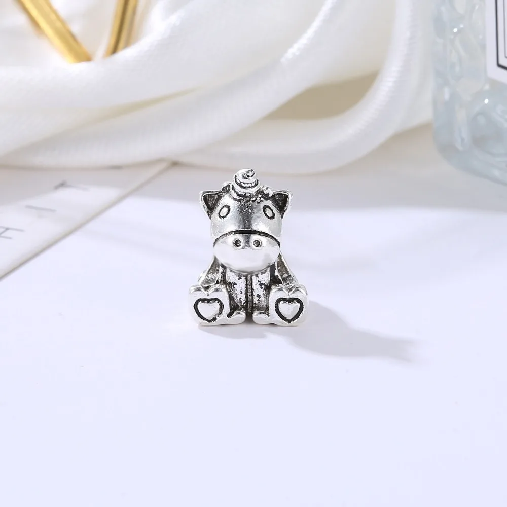 2019 оригинальный посеребренный Бисер Сладкий Бруно амулет в виде единорога