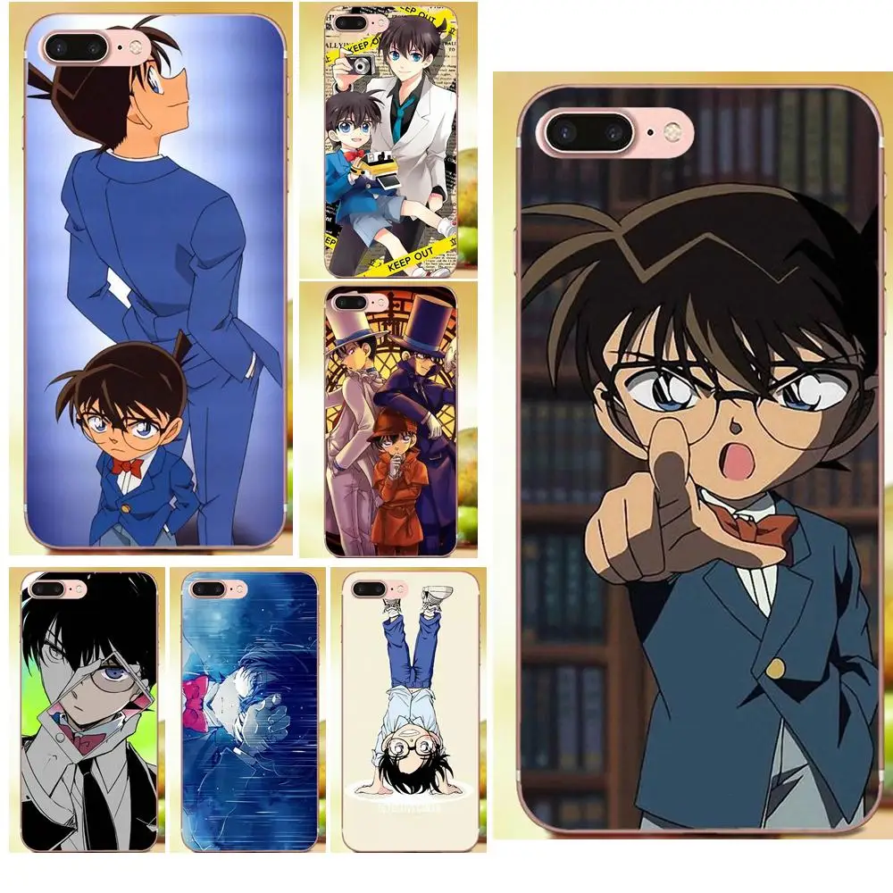 Мягкие силиконовые ТПУ прозрачные лучшие чехлы аниме серии Detective Conan для Apple iPhone 4