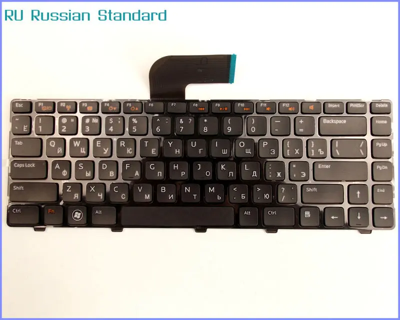 Русская версия RU Клавиатура для ноутбука Dell Inspiron 14R 14RD N4110 N4110D M411R M521R 15 3520|keyboard