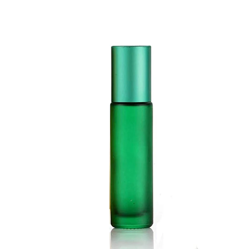 1pcs Green 1/5/10 шт 10 мл Портативный матовый цветной толщиной Стекло ролик эфирное масло в виде флаконов парфюма для путешествий многоразового роликовый флакон - Цвет: 1pcs Green