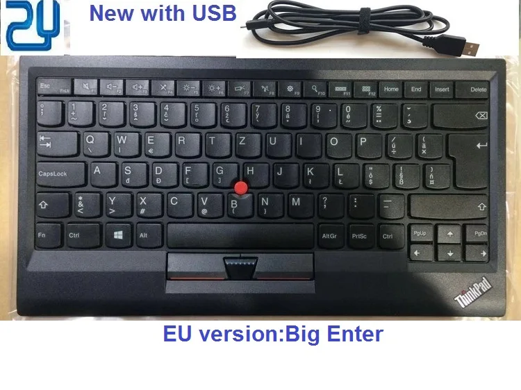 Новая Оригинальная Европейская версия для Lenovo ThinkPad Compact USB клавиатура с