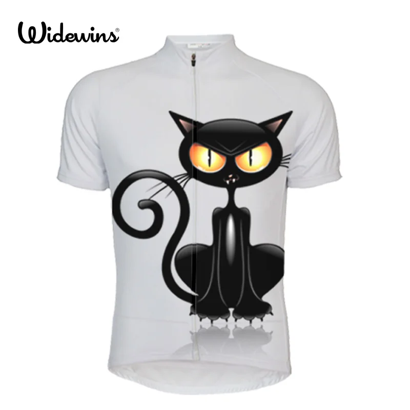 Женская велосипедная одежда черная футболка с коротким рукавом и изображением