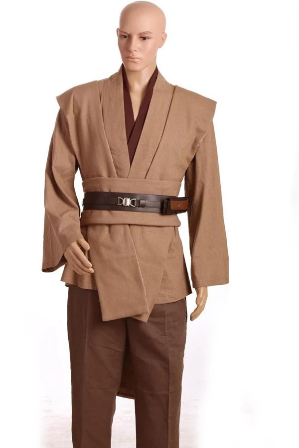 Костюм туника джедая Kenobi костюм для косплея полный комплект коричневая