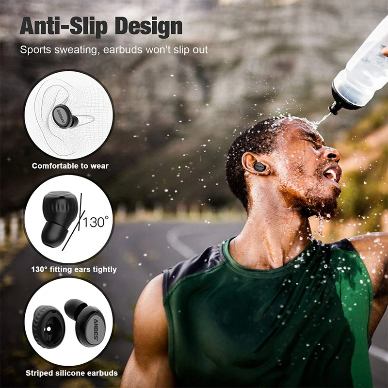 ANBES 358 Bluetooth наушники мини 5 0 беспроводные Hands free гарнитура для iPhone Xiaomi