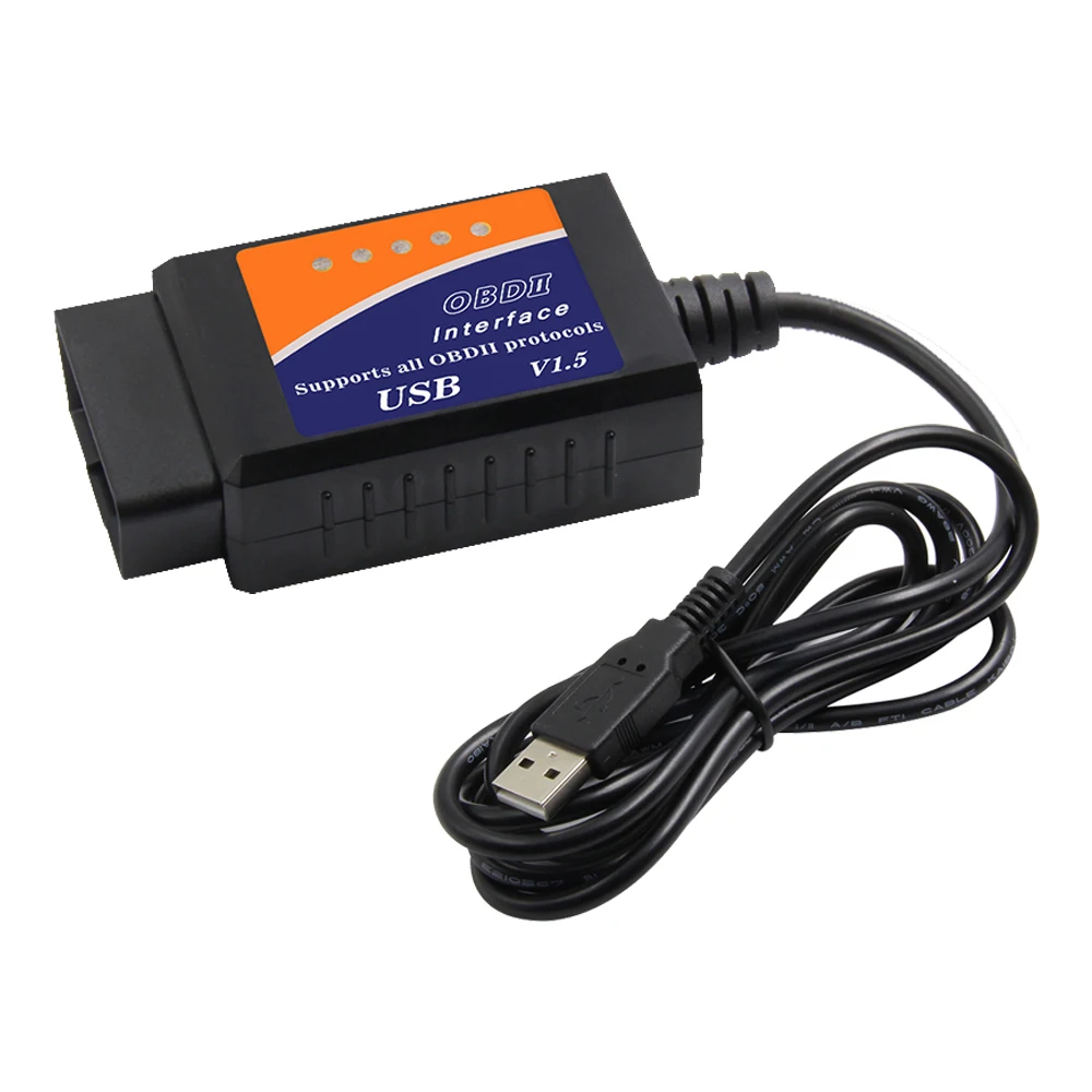 ELM327 V1.5 USB версия с PIC18F25K80 чип PL2303 Драйвер IC OBDII OBD2 Диагностический сканер ELM327 автоматический считыватель кодов