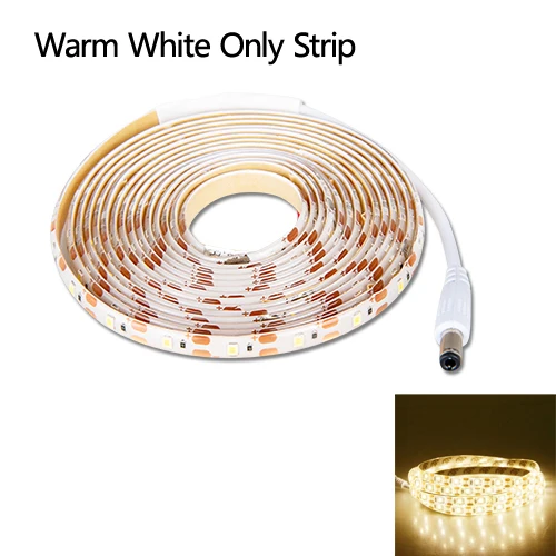 Warm White Strip 1 м-5 м светодиодный светильник под шкаф с ручным переключателем развертки DC 12 В 60 Светодиодный s/M Высокий люмен SMD 2835 Светодиодный свет ленты для кухни спальни - Цвет: Warm White Strip