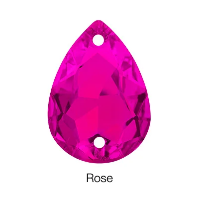 Rose Точечные стразы, хрустальные украшения, высокое качество, пришитые камни, двойной страз с отверстием, кристалл, сделай сам, стеклянные стразы для Se - Цвет: Rose