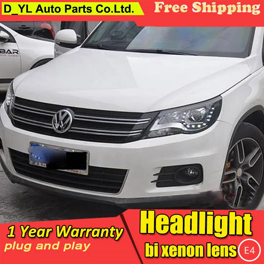 DY_L автомобильный Стайлинг фара для VW Tiguan 2013 Светодиодный ные фары DRL H7/D2H HID