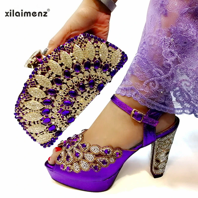 Комплект из туфель и сумочки в африканском стиле комплект нигерийском вечерние