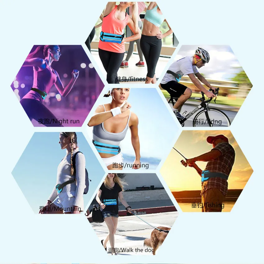 Поясная Сумка для бега спортивные сумки музыки с отверстием наушников