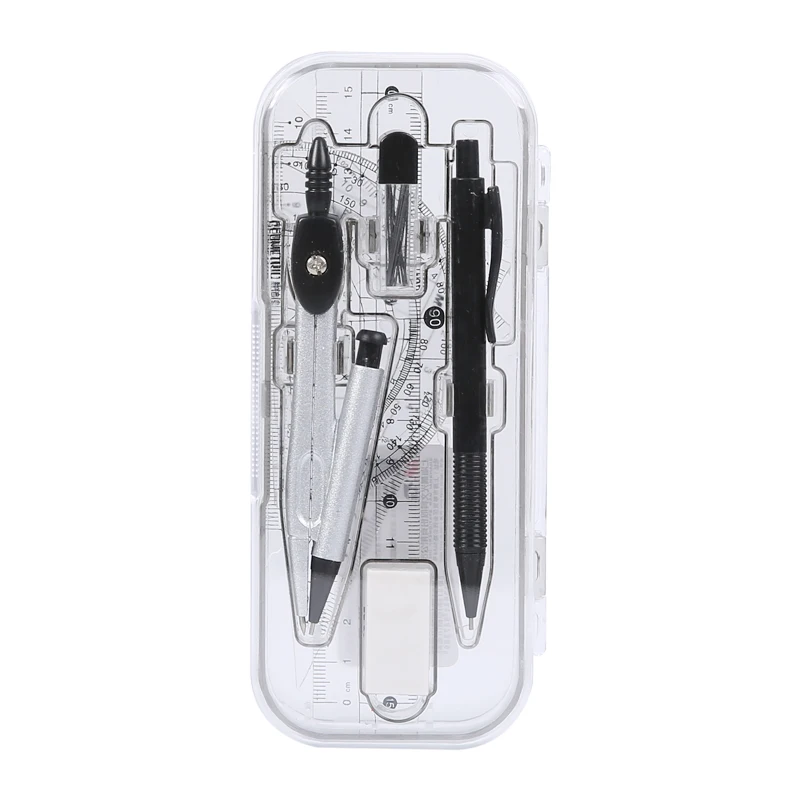 

M&G 8pcs Maths Geometry Box Compass Ruler Set Protractor Mechanical Pencil Eraser math Mathematical stationery for school kit