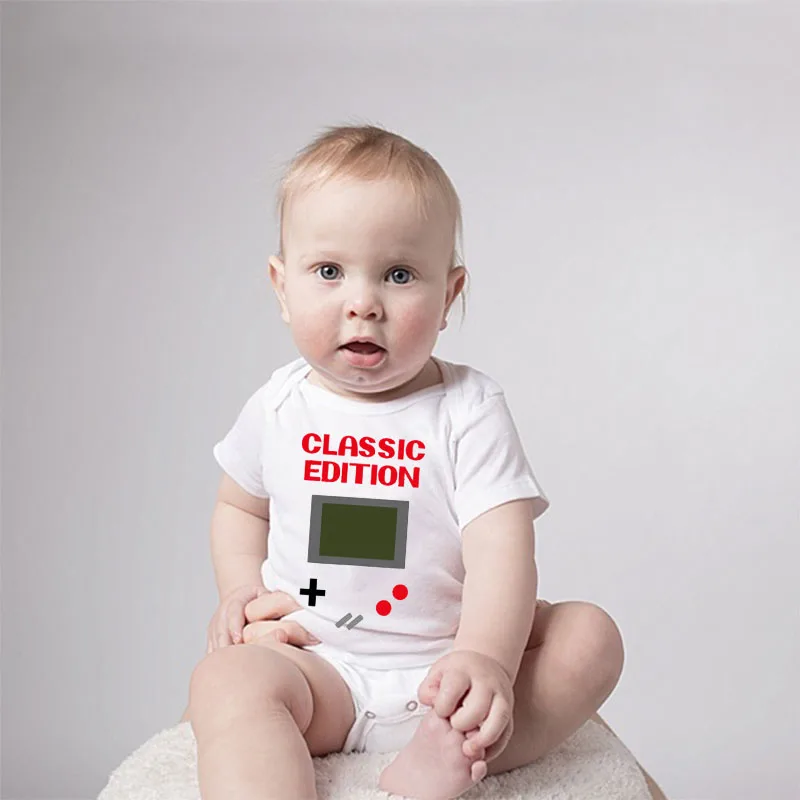 Детский комбинезон DERMSPE Классический ромпер с коротким рукавом белый для