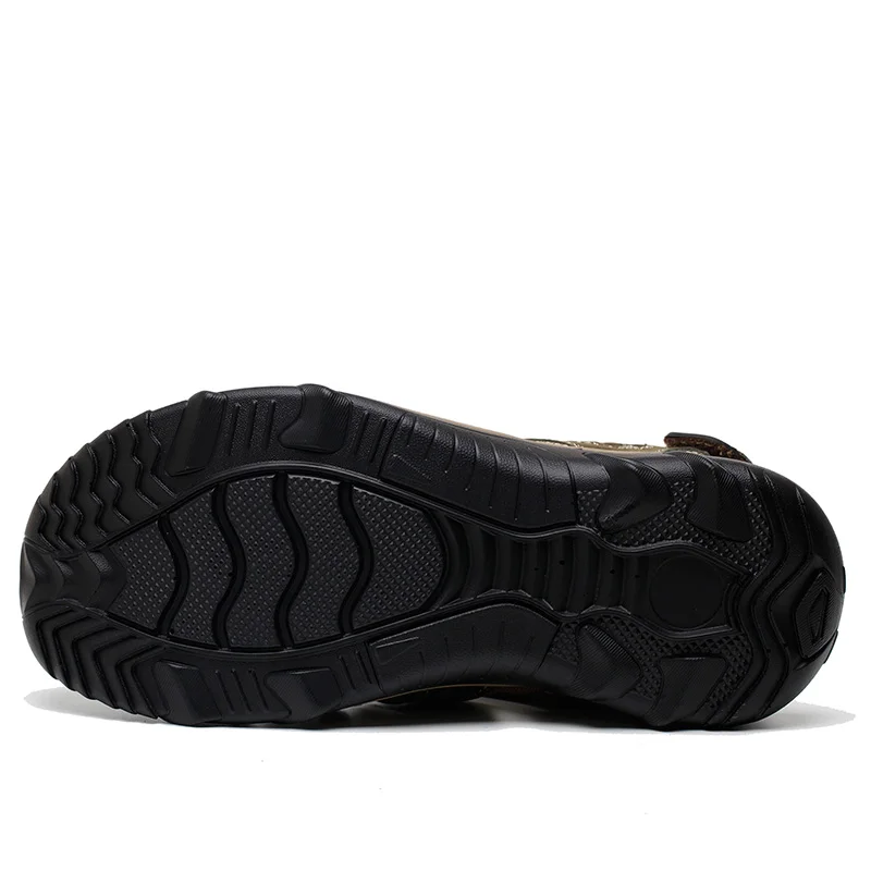 Upupper/мужские летние сандалии из натуральной кожи дышащие шлепанцы Повседневная