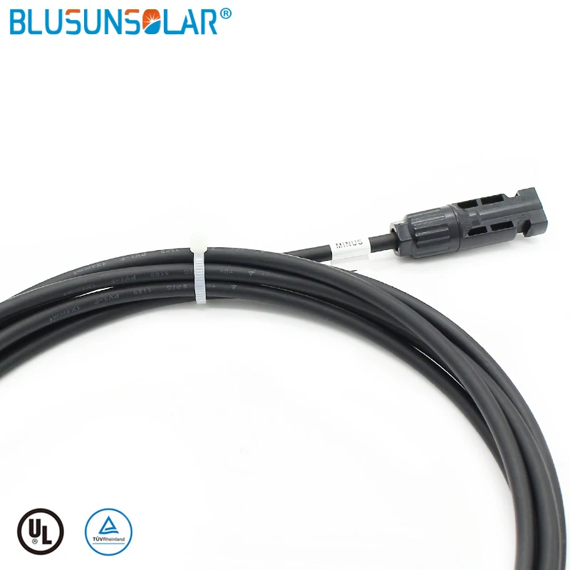 Высокоэффективный Удлинительный кабель 12AWG для солнечной батареи 4 мм2 1 метр С pv