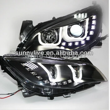 

for Excelle XT Astra J LED Strip U Style Angel Eyes Head Light 2009-2013 LDV2