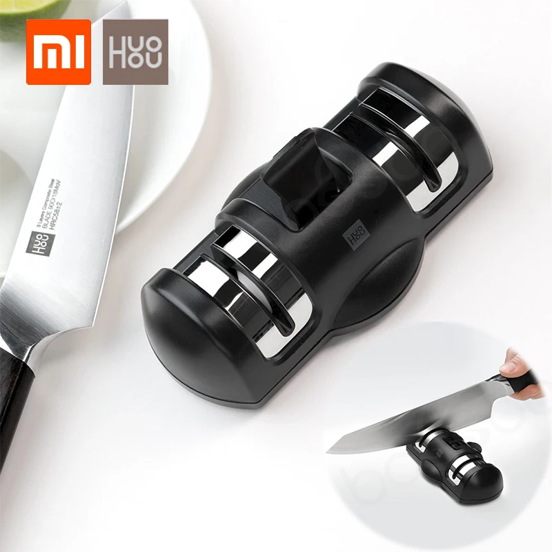 Точилка для ножей Xiaomi Mijia Huohou 2 этапа двойное колесо-точилка точильный инструмент